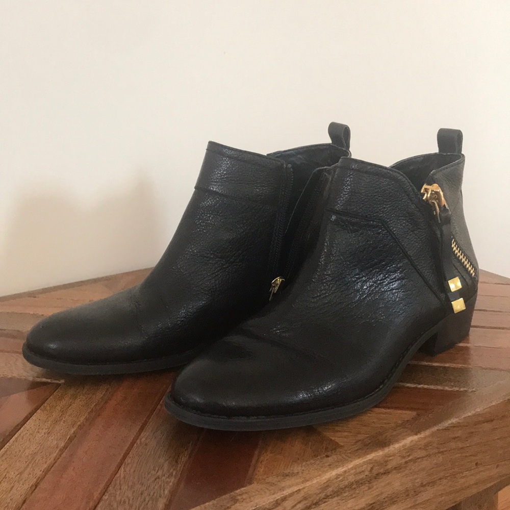 Franco Sarto Black Leather Bootie